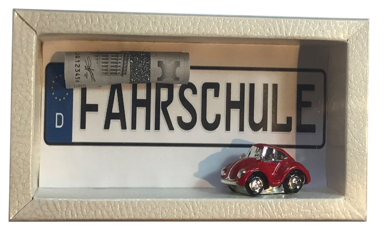 Geschenkideen Für Führerschein Mini car, driving school sign, money