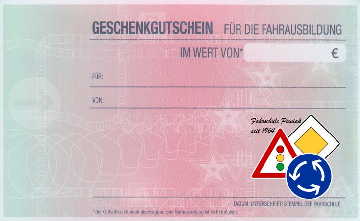 gutschein für den führerschein